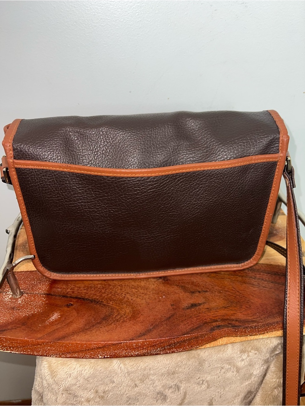 Dooney & Bourke All Weather Leather AWL Crossbody Bag USA Brown VINTAGE - Picture 12 of 16